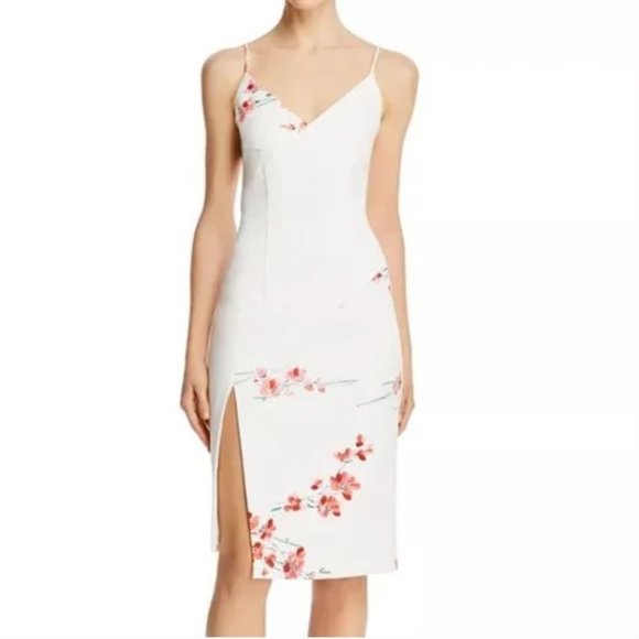 Black Halo Deetz Floral Sheath Dress Size 2 - Picture 2 of 12